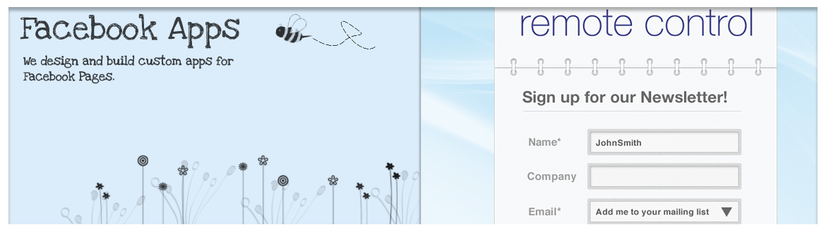 Facebook App Design and Build from Honey Digital