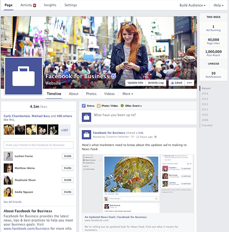 New Facebook Pages